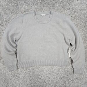 Good American Crewneck Sweater Womens 2XL Heather Grey Knit Minimalist Cozy